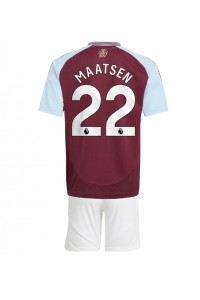 Aston Villa Ian Maatsen #22 Babytruitje Thuis tenue Kind 2024-25 Korte Mouw (+ Korte broeken)